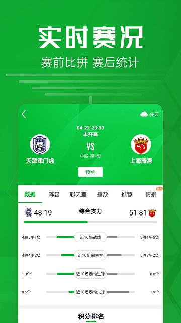 足球比分软件下载,足球比分,赛事app,资讯app